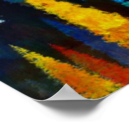 Mountain sunset  poster (Ecke)