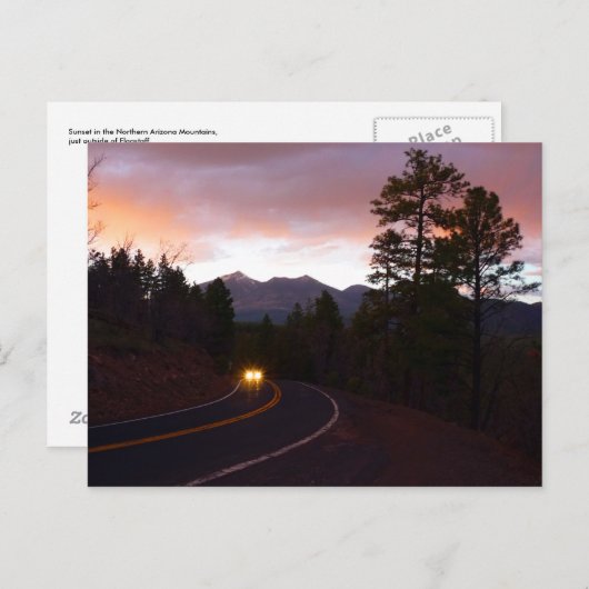 Mountain Sunset Postkarten (Vorne/Hinten)