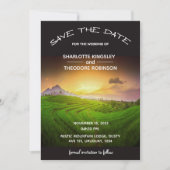 Mountain Sunset Rustic Save The Date (Vorderseite)