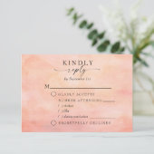 Mountain Sunset Rustic Wasserfarbe Wahl RSVP Karte (Stehend Vorderseite)