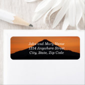 Mountain Sunset Silhouette Rücksendeadresse (Insitu)