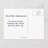 Mountain Sunset Star Shaped / Muir Address Chg Ankündigungspostkarte (Rückseite)