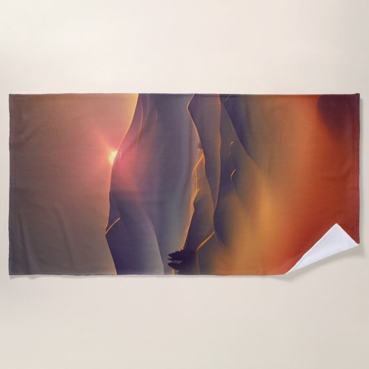 Mountain Sunset Strandtuch (Vorderseite)