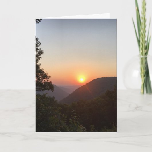 mountain sunset sympathy card karte (Vorderseite)