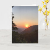 mountain sunset sympathy card karte (Gelbe Blume)