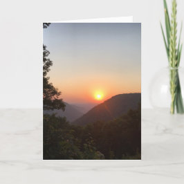 mountain sunset sympathy card karte