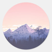 Mountain Sunset Umschlag Aufkleber Stickers