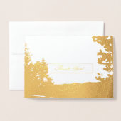 Mountain Sunset Vielen Dank Folienkarte (Vorderseite mit Umschlag)