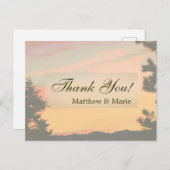 Mountain Sunset Vielen Dank Postkarte (Vorne/Hinten)