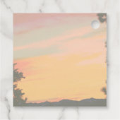 Mountain Sunset Wedding Danke Geschenkanhänger (Rückseite)