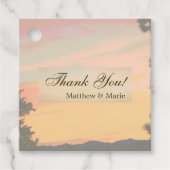 Mountain Sunset Wedding Danke Geschenkanhänger (Vorderseite)