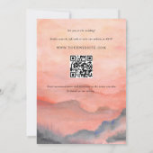 Mountain Sunset Wedding QR Code Einladung (Rückseite)