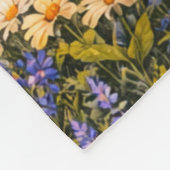 Mountain Sunset Wildflowers Retro Hippie Van Life Fleecedecke (Ecke)