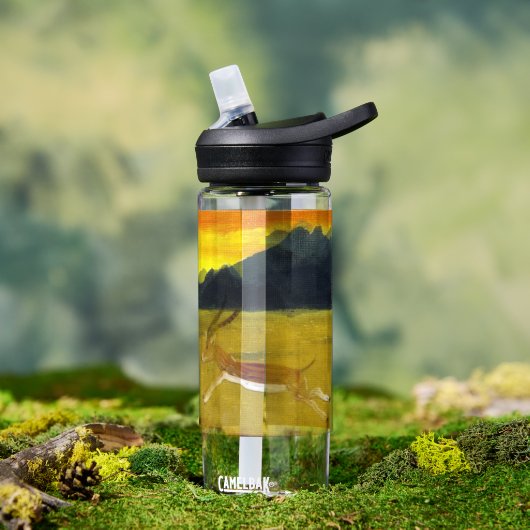 Mountain Sunset Wildlife Personalisiert Trinkflasche (Außenbereich)