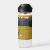 Mountain Sunset Wildlife Personalisiert Trinkflasche (Rückseite)