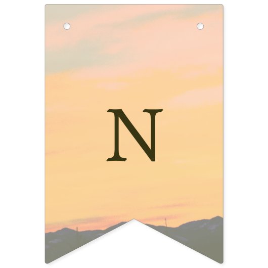 Mountain Sunset Wimpelkette (Dritte Fahne)