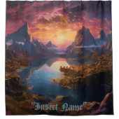 Mountain Symphony: Eine harmonische Mischung aus F Duschvorhang (Vorderseite)