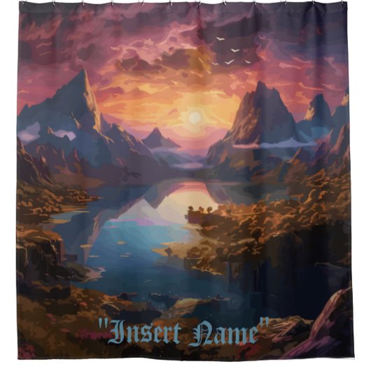 Mountain Symphony: Eine harmonische Mischung aus F Duschvorhang (Vorderseite)