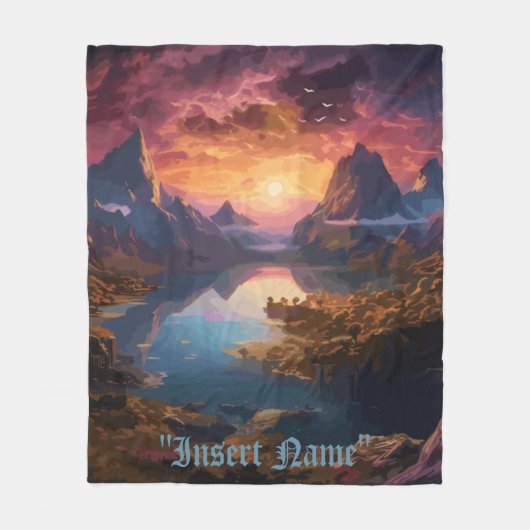 Mountain Symphony: Eine harmonische Mischung aus F Fleecedecke (Vorderseite)