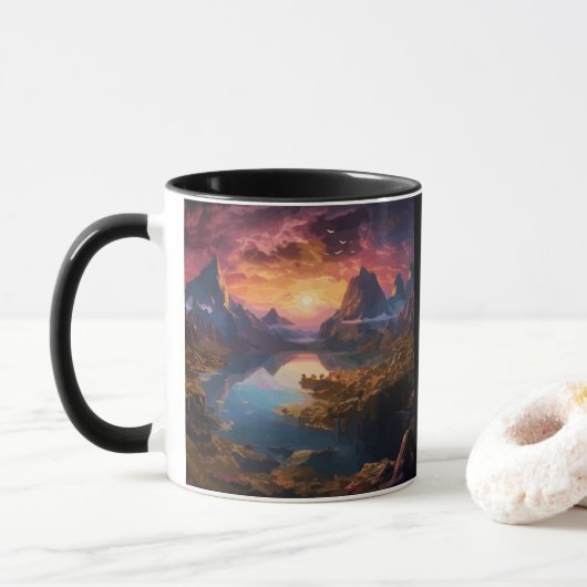 Mountain Symphony: Eine harmonische Mischung aus F Tasse (Mit Donut)