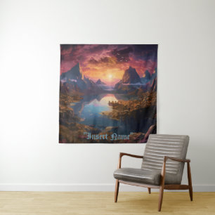 Mountain Symphony: Eine harmonische Mischung aus F Wandteppich