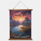 Mountain Symphony: Eine harmonische Mischung aus F Wandteppich Mit Holzrahmen (Vorderseite)