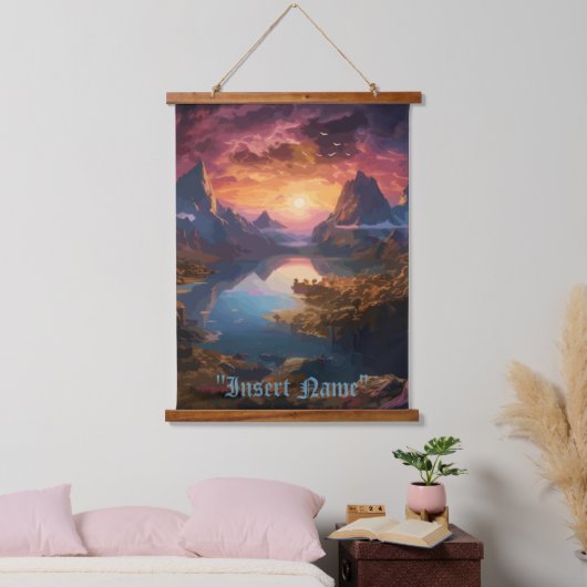 Mountain Symphony: Eine harmonische Mischung aus F Wandteppich Mit Holzrahmen (Schlafzimmer)