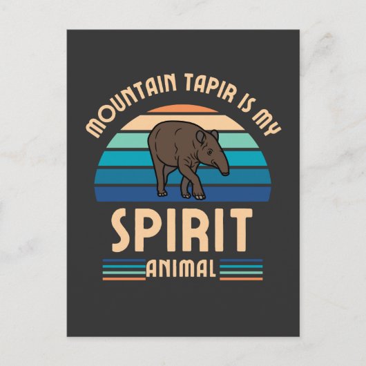 Mountain Tapir ist mein Geiststier Postkarte (Vorderseite)