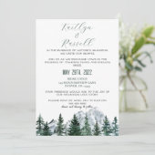 Mountain Theme Hochzeit Einladung (Stehend Vorderseite)