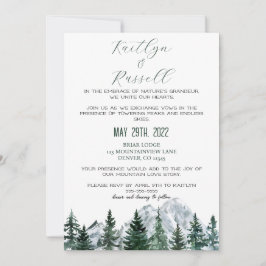 Mountain Theme Hochzeit Einladung