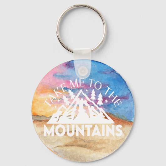 Mountain Themed Keychain Schlüsselanhänger (Vorderseite)