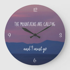 Mountain Themed, Mountain Time Clock Große Wanduhr