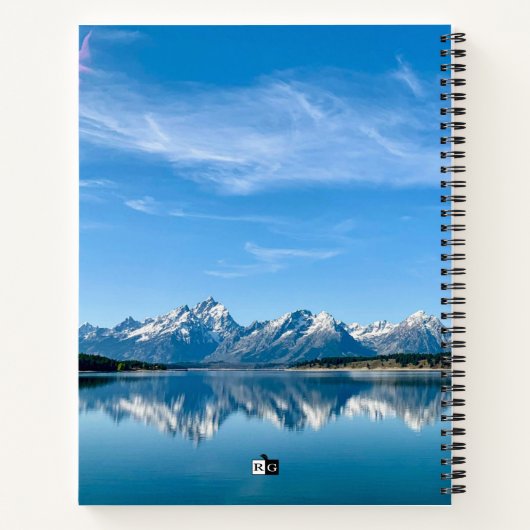 Mountain Themed Spiral Notebook Grand Tetons Notizblock (Rückseite)
