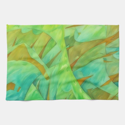 Mountain Thrills Abstract Artsy Kitchen Towel Geschirrtuch (Horizontal)