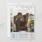 Mountain Thyme Wildblume Save the Date Karte (Rückseite)