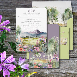 Mountain Thyme Wildblume Wedding RSVP Reply Card
