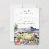 Mountain Thyme Wildblume Wedding RSVP Reply Card Karte (Vorderseite)
