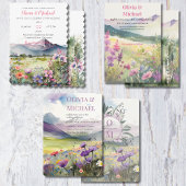 Mountain Thyme Wildflower Wedding Invitation Einladung