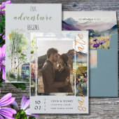 Mountain Thyme Wildflower Wedding Invitation Einladung
