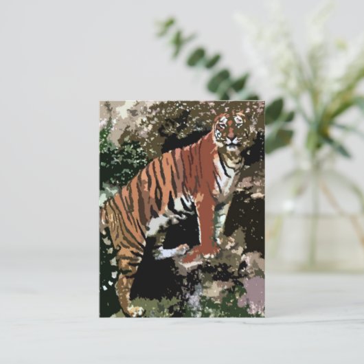 Mountain Tiger Postkarte (Stehend Vorderseite)