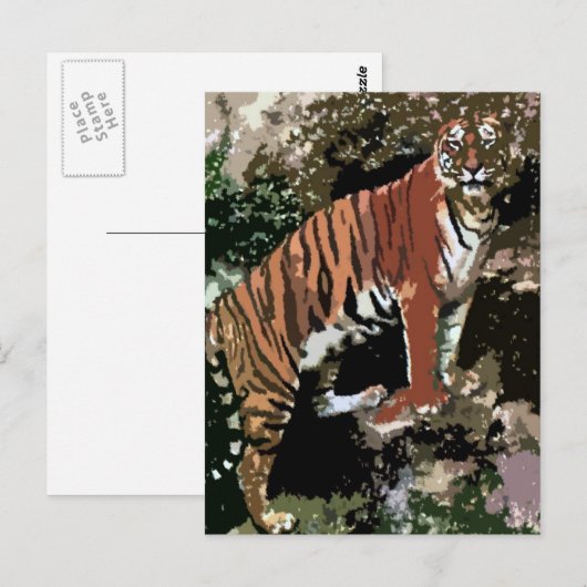 Mountain Tiger Postkarte (Vorne/Hinten)