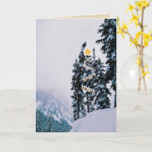 Mountain Top Merriment Holiday Card Karte (Gelbe Blume)