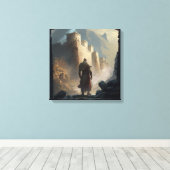 Mountain town siege leinwanddruck (Insitu (Holzboden))