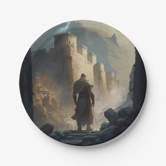 Mountain Town Siege Pappteller (Vorderseite)