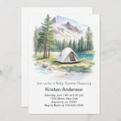 Mountain Trail Adventure erwartet Baby Shower Einladung (Vorne/Hinten)