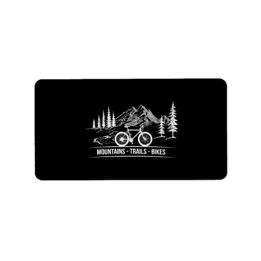 Mountain Trail Bikes - Radfahrer Rad fahren Adressaufkleber (Vorne)