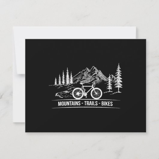 Mountain Trail Bikes - Radfahrer Rad fahren Einladung (Vorderseite)