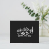 Mountain Trail Bikes - Radfahrer Rad fahren Einladung (Stehend Vorderseite)