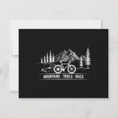 Mountain Trail Bikes - Radfahrer Rad fahren Einladung (Rückseite)