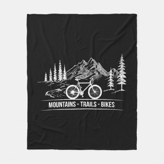 Mountain Trail Bikes - Radfahrer Rad fahren Fleecedecke (Vorderseite)
